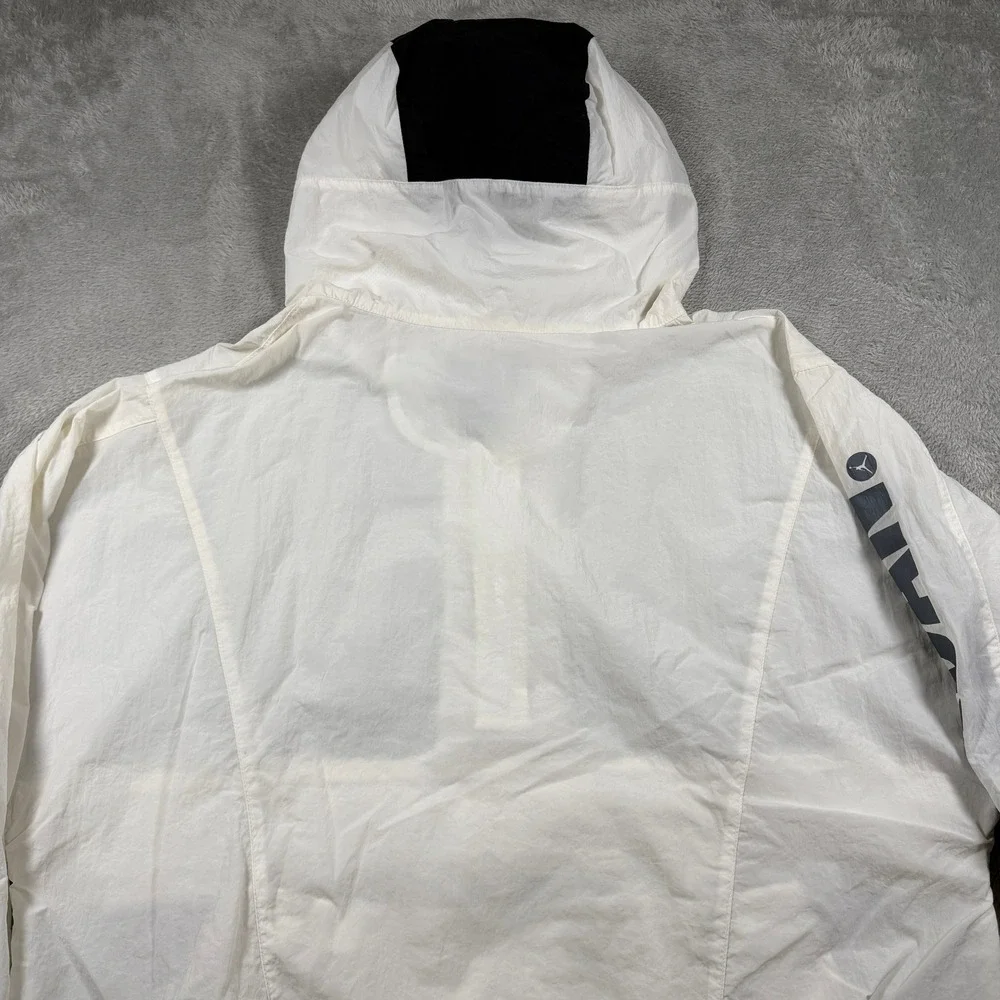 Nike Air Jordan Jumpman Classic Woven Jacket‎ Mens Small White Hooded CV1864-100